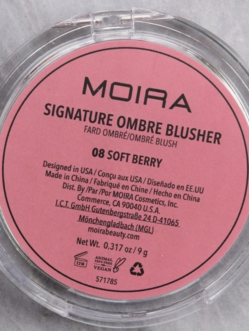 🧚‍♀️#08 SOFT BERRY Moira Signature Ombre Blush NWT
